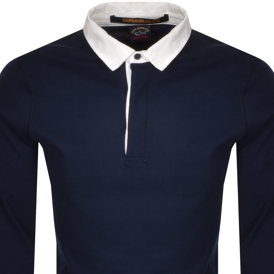 Alternative Image for ProductPaul And Shark Long Sleeved Polo T Shirt Navy2